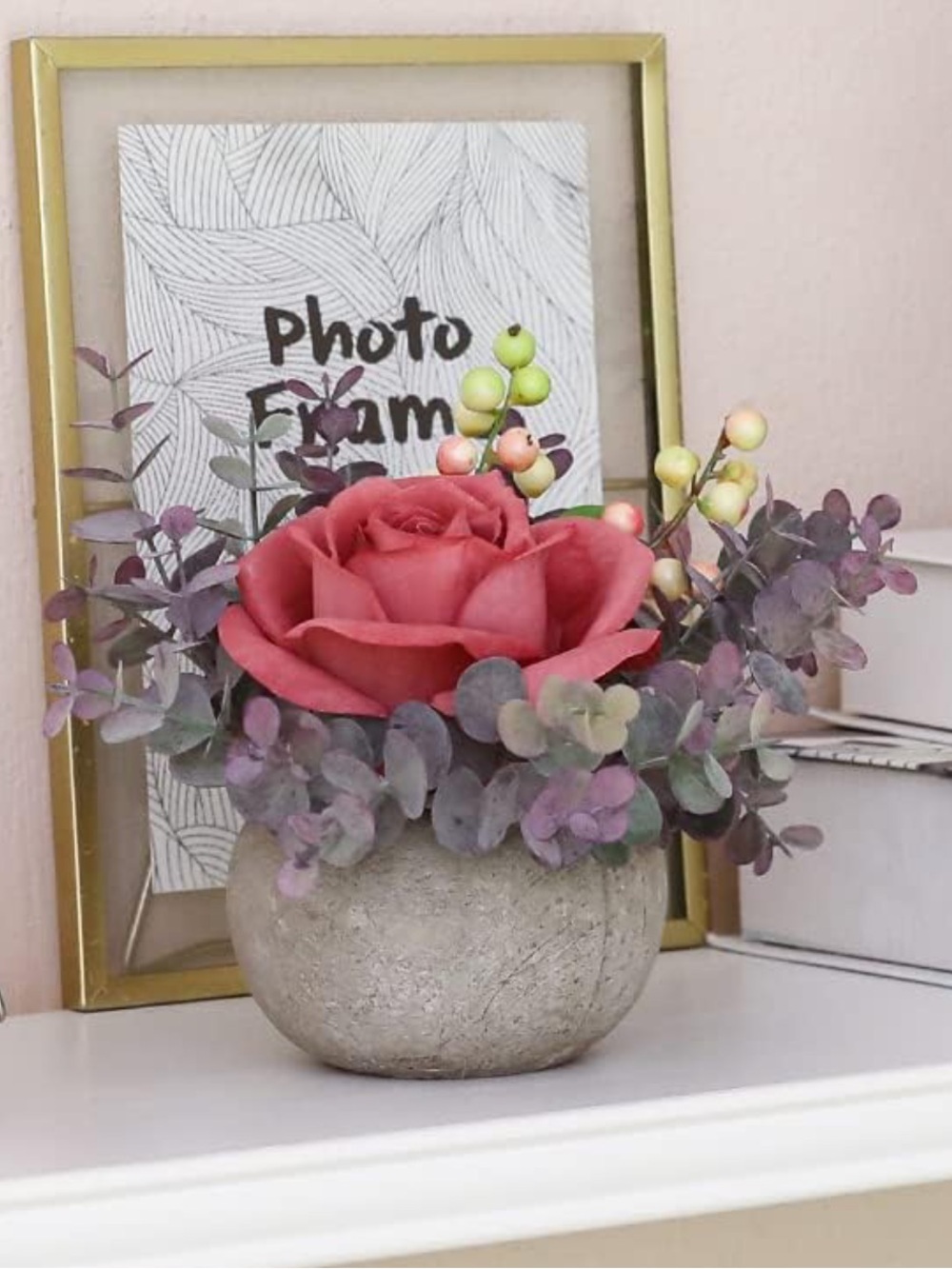 Like new! Silk Rose Arrangement 6” tall